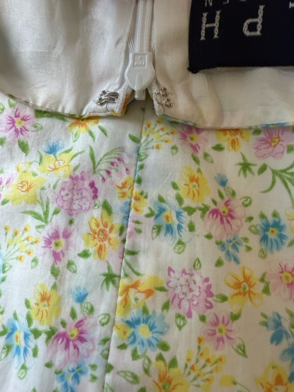 Vtg Ralph Lauren 90's Sleeveless Cotton Floral Sheath Dress Sz 14 Lined Washable - Picture 9 of 11